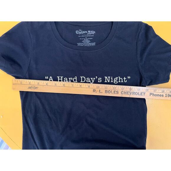 The Chelsea Boot Co. A Hard Day's Night Short Sleeve Graphic Top Black Womens M - Picture 5 of 6